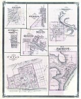 Osgood, New Marion, Versailles, South Milan, Brooklyn, Middleton, Batesville, Vevay, Patriot, Indiana State Atlas 1876